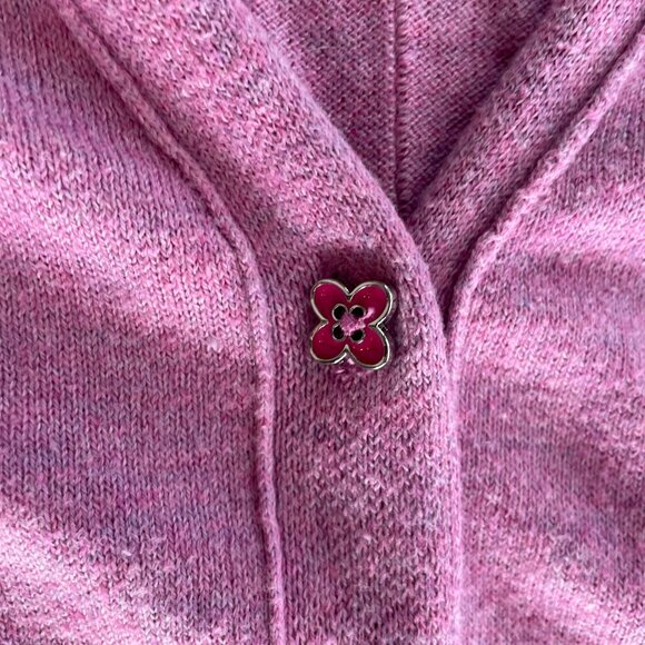 Pink Tartan Pink Clover Cotton Blend Sweater-Size Medium - Picture 6 of 11